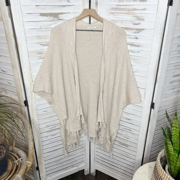 American EAGLE Women's Boho Open Front Cardigan Kimono Sweater Short Sleeve OS - Picture 7 of 15